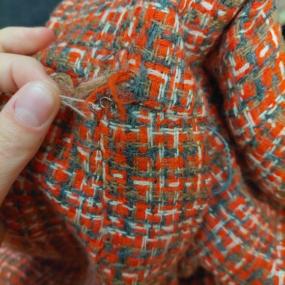 Vintage 60s 70s Tweed Woven Sleeveless Midi Dress - Picture 6 of 6